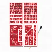 EtchMaster Deluxe Glass Etching Kit - Upper & Lowercase Alphabets, Floral Fleur