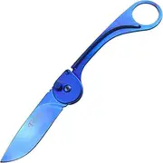 Tekut LK5259 Pocket Knife with blue titanium nitride and Patent pending 7-Lock (drop point)