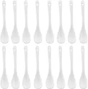 YaSiLaiFu 5-inch White Teaspoons, Small Mini Dessert Spoons Tasting Spoons for Chefs Tea, Coffee Spoons Set of16, Perfect for Mugs and Coffee Cups
