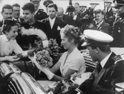 Princess Paola and Prince Albert meet crowds at Brussels 1959 OLD PHOTO