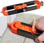 Profile Scribing Tool Contour Gauge with Lock Adjustable Locking Precise Measuring Tool Scriber Marking Tool Multifunctional Woodworking Measuring Gauge for Construction A2B(Oval profiler Black)
