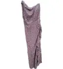 Alex Evenings Dress Petite 12 Mocha Elegant Sequin Gown Romantic