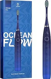 Oclean Flow Electric Toothbrush, Sonic Toothbrush with 180 Days Battery Life, 5 Cleaning Modes, IPX7 Sonic Electric Toothbrush with DuPont Toothbrush Head, Timer and Pressure Sensor Flow Blue