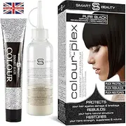 Pure Black Hair Dye | Permanent black hair colour | Black home hair colouring kit | Vegan hair dye | Not tested on animals | Smart Beauty hair colours with Smart Plex anti-breakage technology