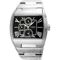 在飛比找Yahoo奇摩購物中心優惠-Canody 羅馬時尚三眼日期手錶(CM9806-A)-銀x