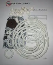 1964 Williams Zig Zag Pinball Machine Rubber Ring Kit