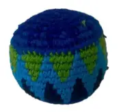 Hacky Sacks - Juggling Balls: Zig Zag Blue