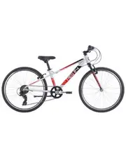 Neo Kids Bike 24" 7-Speed Silver with Black Red Fade
