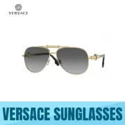 VERSACE VE2236 100211 GOLD - GREY GRADIENT LENS UNISEX SUNGLASSES 59MM AUTHENTIC