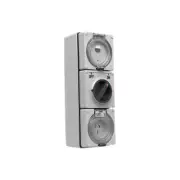 Clipsal 56 Series Flat 3 Pin 15A Switched Socket with RCD Grey | 56SC315RC-GY