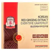 JungKwanJang, Korean Red Ginseng Extract, Everytime, Grapefruit, 30 Sticks, 0.34 fl oz (10 ml) Each