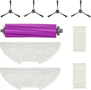 Eureka Authentic Replacement Parts Accessories Compatible for E20 Plus Robot Vacuum Cleaner, Replacement Kit Include: 1 Roller Brush + 2 HEPA Filter + 4 Edge-Sweeping Brush + 2 Mop Pad