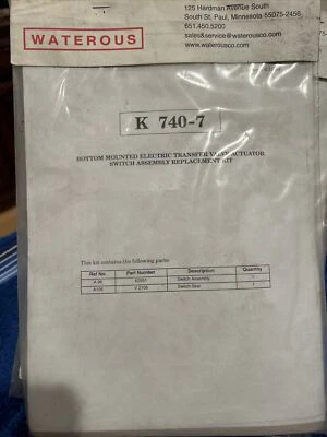 Valve Transfer Valve actuator switch Waterous K 740-7