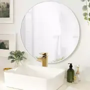 round White Bathroom 24 Inch Mirror,Circle Wall Modern Mirror for Bedroom,Hangin