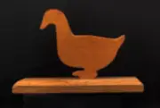 Country Artist Handmade 1 x Solid Oak Duck on 7"- 8" Stand