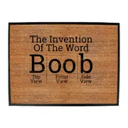 The Invention Of The Word B B - Funny Novelty Doormat Man Cave Floor mat