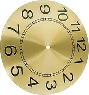 BESPORTBLE Aluminum Clock Dial DIY Replacement Wall Clock Part Clock Movement Parts Roman Numeral Design Gold Color