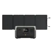 EcoFlow River 2 256Wh Portable Power Station Bundle with 110W Solar Blanket