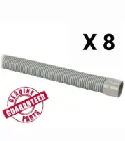 8x 1m Pool Hoses MX6, MX8 , T3, T5 ZODIAC / BARRACUDA POOL CLEANER GREY GENUINE