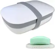 Travel Soap Box,Soap Bar Holder Dish Container Case with Sponge Saver Drain&Sili