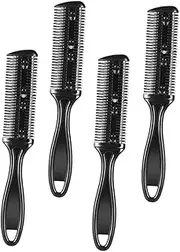 FOMIYES 4Pcs Double Sided Hair Cutter Comb Durable Hair Trimmer for Precision Cutting and Thinning for Professional Stylists and Home Use