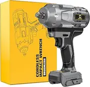 [Cerycose] Cordless Impact Wrench 1/2 inch for Dewalt Battery, 900Ft-lbs (1200N.m) Brushless High Torque Impact Gun (No Battery)
