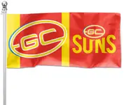 Gold Coast Suns AFL Pole Flag LARGE 1800x900mm Licensed (Pole not included)