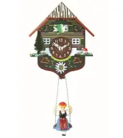 Kuckulino Black Forest Clock Black Forest House with quartz mov.. TU 2013 SQ NEW