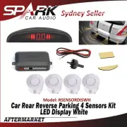 SP White Car Rear Reverse Reversing Parking Sensor Buzzer Alarm LED Display