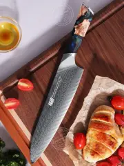 67 Layers Damascus Kiritsuke Knife Chef Knife Kitchen Knives Resin Wood Handle