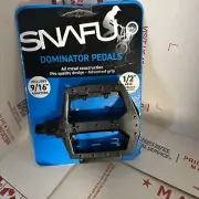 Snafu 1/2" BMX Dominator Pedals Hardened Steel AxleIncludes 9/16" Adapters (A)