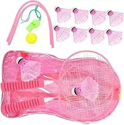 BESPORTBLE 1 Set Outdoor Portable Badminton Lightweight Badminton Rackets for Teens Durable for Play Includes Rackets and Balls