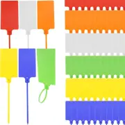 60 PCS Plastic Shipping Tags - Large Waterproof Self Locking Seal Zip Tie Labels