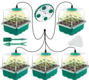 Seed Starter Tray with Grow Light 5Packs Plant Starter Tray Seedling Starter Kit