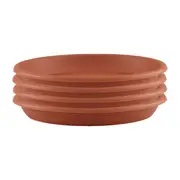 4x Artevasi Round Plastic Indoor/Outdoor Saucer For Pot 35x4.7cm Terracotta