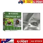 100cmx100cm Square Fire Pit Mat 3 Layers Grill Mat Fireproof Mat for Deck Patio