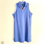 Adidas Climacool Sz Large Sleeveless Golf Tennis Halter Dress Collar V-Neck NWT