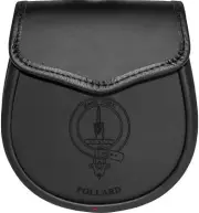 Pollard Leather Day Sporran Scottish Clan Crest