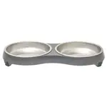 Lexi & Me Double Cat Bowl 400ML each- Charcoal