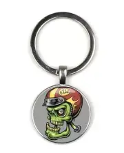 Skull Keyring FTW Rat Fink Key Chain Custom Car Hot Rod Motorcycle Key Ring Gift