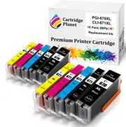 10 Pack (2BK,2PBK,2C,2M,2Y) Compatible Ink for Canon PGI-670XL CLI-671XL PGI670XL CLI671XL for Canon MG5760 MG5765 MG5766 MG6860 MG6865 MG6866 MG7760 MG7765 MG7766 TS5060 TS6060 TS8060 TS9060