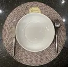 4 Benson Mills Monaco Polypropylene Braided Round Placemats. Earth 15 in (38 cm)