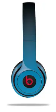 Skin Wrap for Beats Solo Wireless 2 3 4 Smooth Fades Neon Blue Black SKIN ONLY
