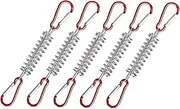DINHEAROM 1Set Tent Rope Tensioner with Windproof Spring Buckles Durable Pegs for Camping High Elasticity Resistant for Outdoor Tent Setup Wind Protection