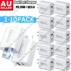 20W Dual USB-C Type C PD Fast Wall Charger Adaptor QC3.0 For iPhone Samsung Lot