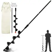 3x34 Auger Drill Bit for Planting,Disassemble Length Garden Auger Drill Bit,G...