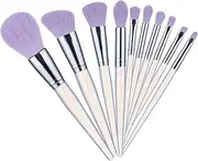 SHERCHPRY 10 Piece Makeup Brush Set Blush Brush Makeup Tools Kit Artificial Fiber Lightweight Portable