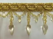 4"Crystal Beaded Fringe Trim-IR-4314-6