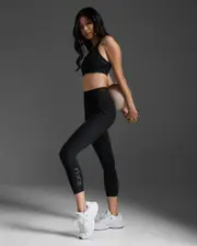 Form Stash Hi-Rise Compression 7/8 Tights with Pockets, 2XU, M, Black/Black, Female