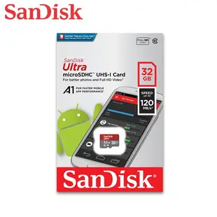 SANDISK ULTRA A1 micro SDHC UHS-I 32G 記憶卡 傳輸最高 120MB